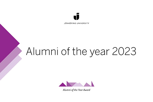 Text: Alumni of the year 2023