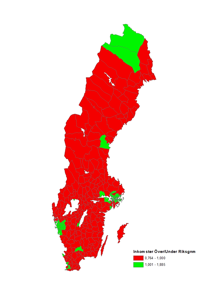 Inkomster över under riksgenomsnitt 2019