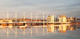 The Munksjöbridge with Jönköping in the background