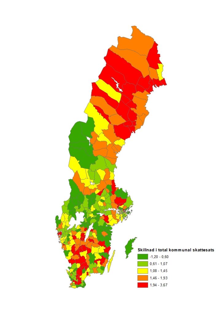 Skillnad kommunalskatt