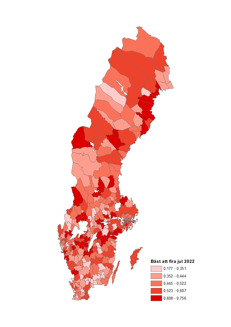 Karta bäst att fira jul 2022